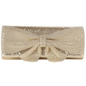 Gold Jessica McClintock Clutch With Bow